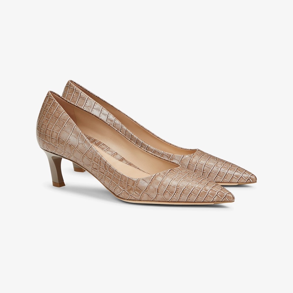 MM LaFleur Lillian Heels Embossed Croc Size 40